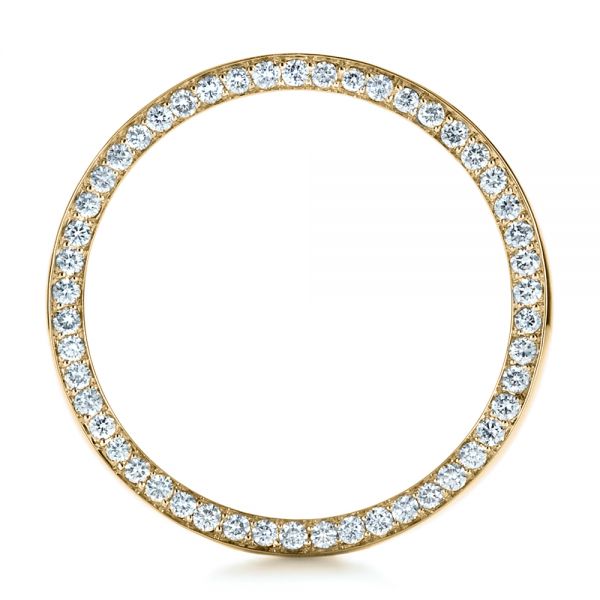 14k Yellow Gold 14k Yellow Gold Custom Bright Cut Eternity Band - Front View - 1331