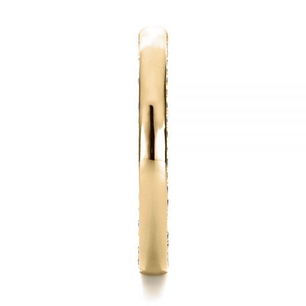 14k Yellow Gold 14k Yellow Gold Custom Bright Cut Eternity Band - Side View - 1331