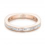 18k Rose Gold 18k Rose Gold Custom Channel Set Baguette Diamond Wedding Band - Flat View -  100882 - Thumbnail