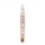 18k Rose Gold 18k Rose Gold Custom Channel Set Baguette Diamond Wedding Band - Side View -  100882 - Thumbnail