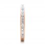 18k Rose Gold 18k Rose Gold Custom Channel Set Baguette Diamond Wedding Band - Side View -  100882 - Thumbnail