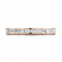 14k Rose Gold 14k Rose Gold Custom Channel Set Baguette Diamond Wedding Band - Top View -  100882 - Thumbnail