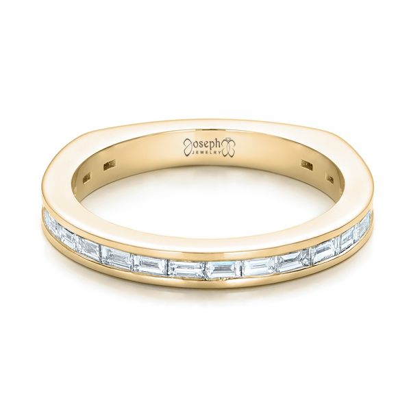 Channel set baguette best sale wedding band