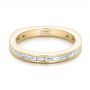 18k Yellow Gold 18k Yellow Gold Custom Channel Set Baguette Diamond Wedding Band - Flat View -  100882 - Thumbnail