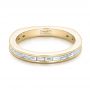 14k Yellow Gold 14k Yellow Gold Custom Channel Set Baguette Diamond Wedding Band - Flat View -  100882 - Thumbnail