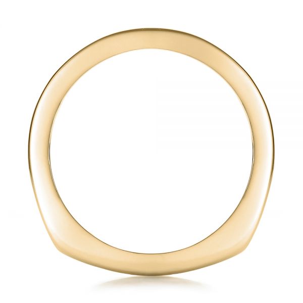 18k Yellow Gold 18k Yellow Gold Custom Channel Set Baguette Diamond Wedding Band - Front View - 100882