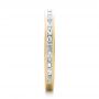 14k Yellow Gold 14k Yellow Gold Custom Channel Set Baguette Diamond Wedding Band - Side View -  100882 - Thumbnail