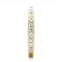 18k Yellow Gold 18k Yellow Gold Custom Channel Set Baguette Diamond Wedding Band - Side View -  100882 - Thumbnail