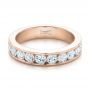 14k Rose Gold 14k Rose Gold Custom Channel Set Diamond Anniversary Band - Flat View -  102145 - Thumbnail