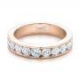 14k Rose Gold 14k Rose Gold Custom Channel Set Diamond Anniversary Band - Flat View -  102145 - Thumbnail