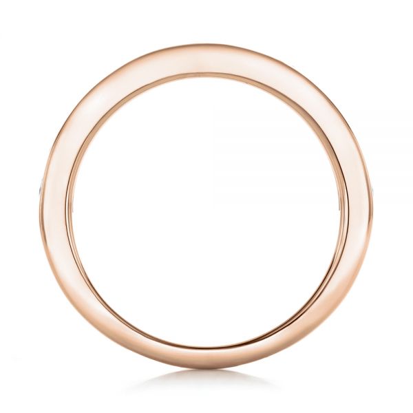 14k Rose Gold 14k Rose Gold Custom Channel Set Diamond Anniversary Band - Front View - 102145