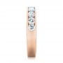 18k Rose Gold 18k Rose Gold Custom Channel Set Diamond Anniversary Band - Side View -  102145 - Thumbnail