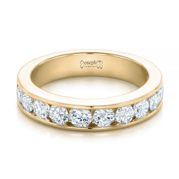 14k Yellow Gold 14k Yellow Gold Custom Channel Set Diamond Anniversary Band - Flat View -  102145