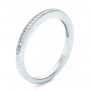  Platinum Platinum Custom Channel Set Diamond And Hand Engraved Wedding Band - Three-Quarter View -  101643 - Thumbnail