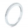 14k White Gold 14k White Gold Custom Channel Set Diamond And Hand Engraved Wedding Band - Three-Quarter View -  101643 - Thumbnail