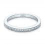 14k White Gold 14k White Gold Custom Channel Set Diamond And Hand Engraved Wedding Band - Flat View -  101643 - Thumbnail