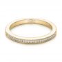 14k Yellow Gold 14k Yellow Gold Custom Channel Set Diamond And Hand Engraved Wedding Band - Flat View -  101643 - Thumbnail