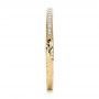 14k Yellow Gold 14k Yellow Gold Custom Channel Set Diamond And Hand Engraved Wedding Band - Side View -  101643 - Thumbnail