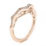 18k Rose Gold Custom Contour Diamond Wedding Band