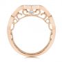 14k Rose Gold 14k Rose Gold Custom Contour Diamond Wedding Band - Front View -  105765 - Thumbnail