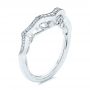  Platinum Platinum Custom Contour Diamond Wedding Band - Three-Quarter View -  105765 - Thumbnail