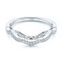  Platinum Platinum Custom Contour Diamond Wedding Band - Flat View -  105765 - Thumbnail