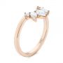 14k Rose Gold 14k Rose Gold Custom Contoured Pear Diamond Wedding Ring - Three-Quarter View -  104982 - Thumbnail
