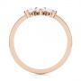 14k Rose Gold 14k Rose Gold Custom Contoured Pear Diamond Wedding Ring - Front View -  104982 - Thumbnail