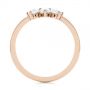 14k Rose Gold 14k Rose Gold Custom Contoured Pear Diamond Wedding Ring - Front View -  104982 - Thumbnail