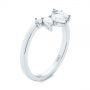  Platinum Platinum Custom Contoured Pear Diamond Wedding Ring - Three-Quarter View -  104982 - Thumbnail