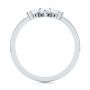 18k White Gold 18k White Gold Custom Contoured Pear Diamond Wedding Ring - Front View -  104982 - Thumbnail