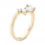 18k Yellow Gold 18k Yellow Gold Custom Contoured Pear Diamond Wedding Ring - Three-Quarter View -  104982 - Thumbnail