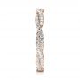 14k Rose Gold 14k Rose Gold Custom Criss Cross Diamond Wedding Band - Side View -  104743 - Thumbnail