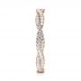 14k Rose Gold 14k Rose Gold Custom Criss Cross Diamond Wedding Band - Side View -  104743 - Thumbnail