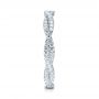 18k White Gold 18k White Gold Custom Criss Cross Diamond Wedding Band - Side View -  104743 - Thumbnail