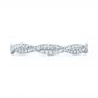 18k White Gold 18k White Gold Custom Criss Cross Diamond Wedding Band - Top View -  104743 - Thumbnail