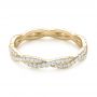 14k Yellow Gold 14k Yellow Gold Custom Criss Cross Diamond Wedding Band - Flat View -  104743 - Thumbnail