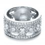 14k White Gold Custom Diamond Anniversary Band - Flat View -  1404 - Thumbnail