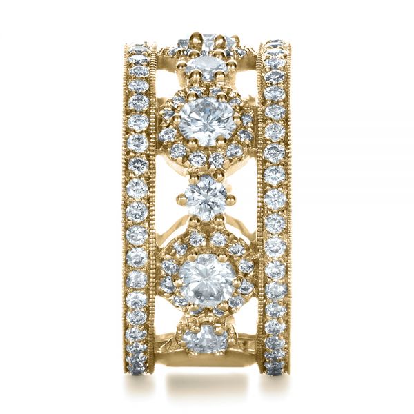 14k Yellow Gold 14k Yellow Gold Custom Diamond Anniversary Band - Side View - 1404