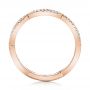 18k Rose Gold 18k Rose Gold Custom Diamond Criss-cross Wedding Band - Front View -  102233 - Thumbnail