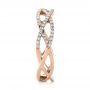 18k Rose Gold 18k Rose Gold Custom Diamond Criss-cross Wedding Band - Side View -  102233 - Thumbnail