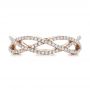 14k Rose Gold 14k Rose Gold Custom Diamond Criss-cross Wedding Band - Top View -  102233 - Thumbnail