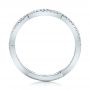 14k White Gold Custom Diamond Criss-cross Wedding Band - Front View -  102233 - Thumbnail