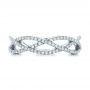  Platinum Platinum Custom Diamond Criss-cross Wedding Band - Top View -  102233 - Thumbnail