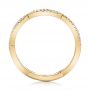 14k Yellow Gold 14k Yellow Gold Custom Diamond Criss-cross Wedding Band - Front View -  102233 - Thumbnail