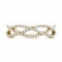 18k Yellow Gold 18k Yellow Gold Custom Diamond Criss-cross Wedding Band - Top View -  102233 - Thumbnail
