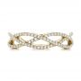 14k Yellow Gold 14k Yellow Gold Custom Diamond Criss-cross Wedding Band - Top View -  102233 - Thumbnail