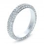  Platinum Custom Diamond Eternity Band - Three-Quarter View -  1392 - Thumbnail