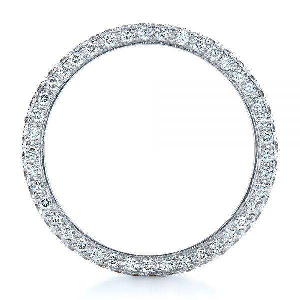  Platinum Custom Diamond Eternity Band - Front View -  1392