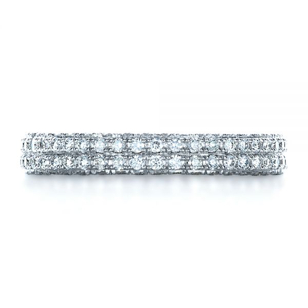  Platinum Custom Diamond Eternity Band - Top View -  1392